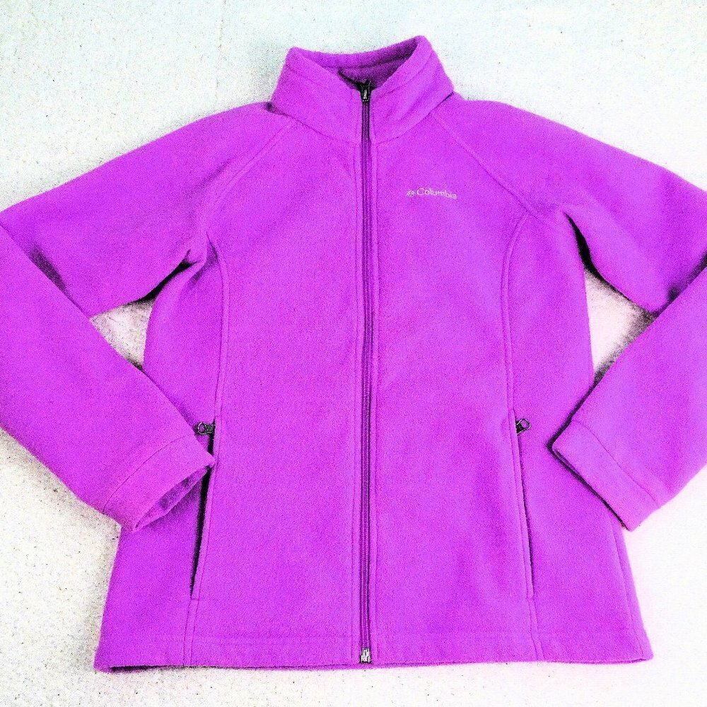 Columbia Fleece Pink Full Zip Jacket Lg(14/16)
